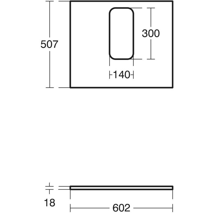 Ideal Standard i.life B Waschtischplatte für ein Wandwaschtisch 60,2 cm