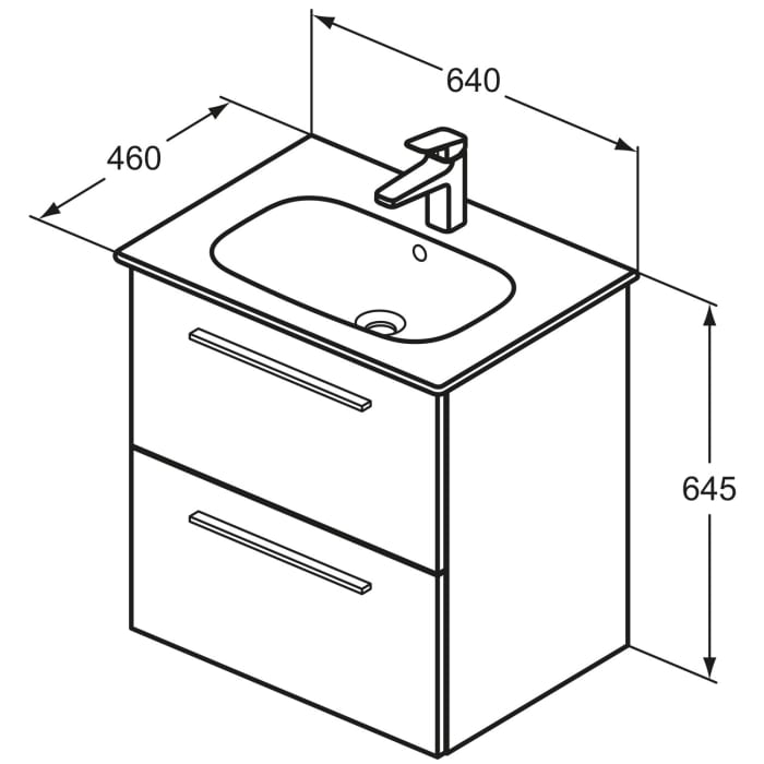 Ideal Standard i.life A Möbelwaschtischpaket 60 cm