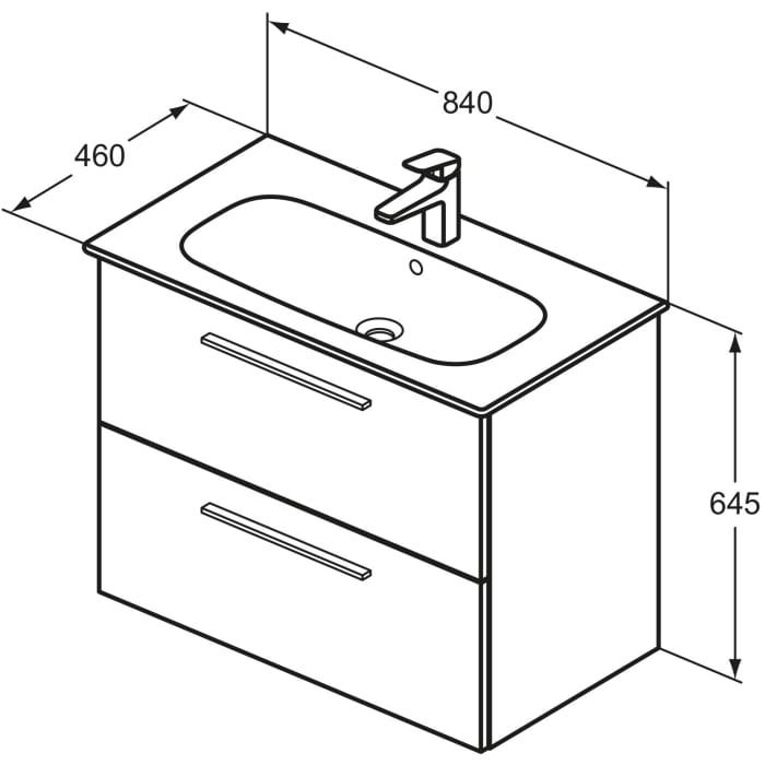 Ideal Standard i.life A Möbelwaschtischpaket 80 cm