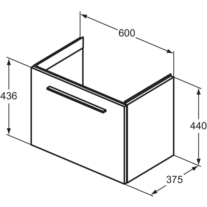 Ideal Standard i.life S Waschtischunterschrank 60 cm, 1 Auszug