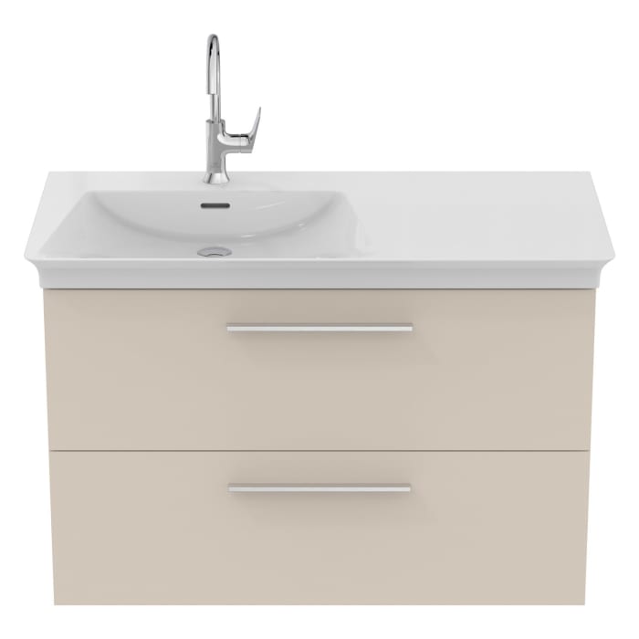 Ideal Standard i.life B Waschtischunterschrank 100 cm mit 2 Auszügen, asymmetrisch links