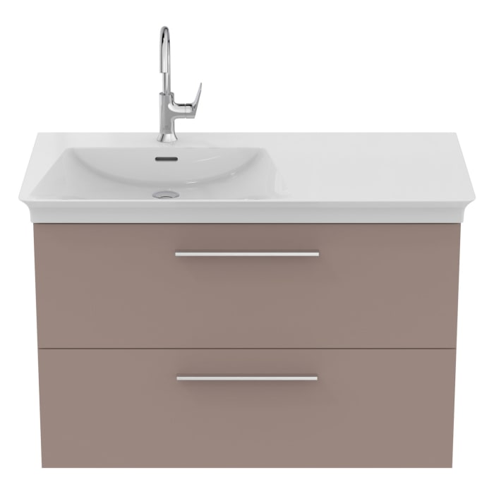 Ideal Standard i.life B Waschtischunterschrank 100 cm mit 2 Auszügen, asymmetrisch links