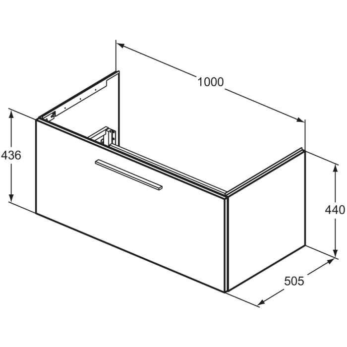 Ideal Standard i.life B Waschtischunterschrank 100 cm mit 1 Auszug