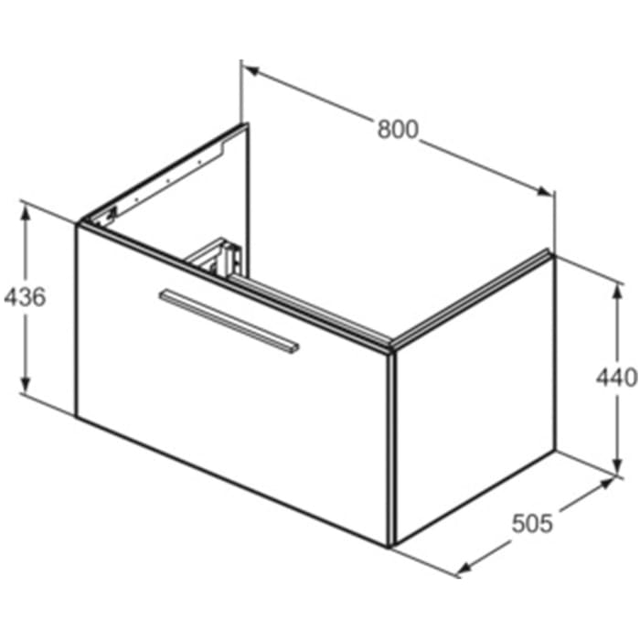 Ideal Standard i.life B Waschtischunterschrank 80 cm mit 1 Auszug