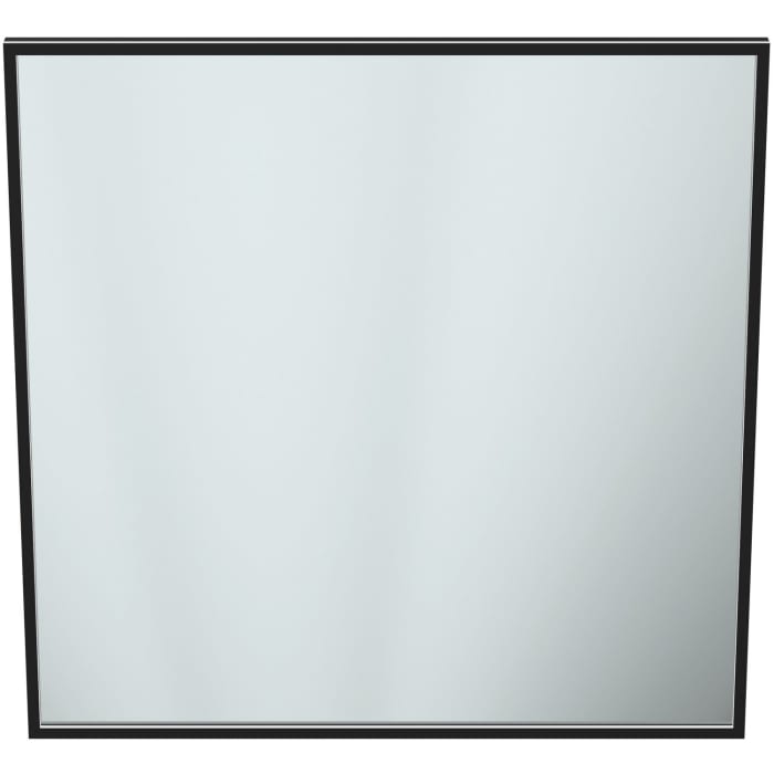 Ideal Standard Badspiegel Conca quadratisch 120 cm mit Beleuchtung und schwarzem Rahmen