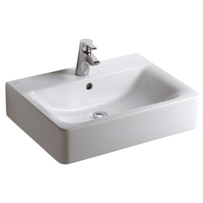 Ideal Standard Connect Waschtisch 60 cm, mit 1 Hahnloch, mit Überlauf