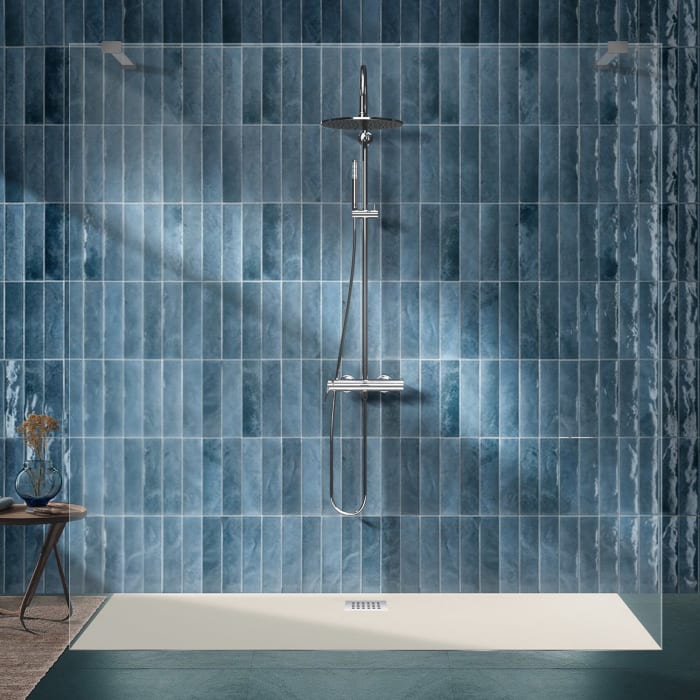 Ideal Standard Ultra Flat S + Rechteck-Brausewanne 180 x 80 cm, Ablaufposition: zentriert