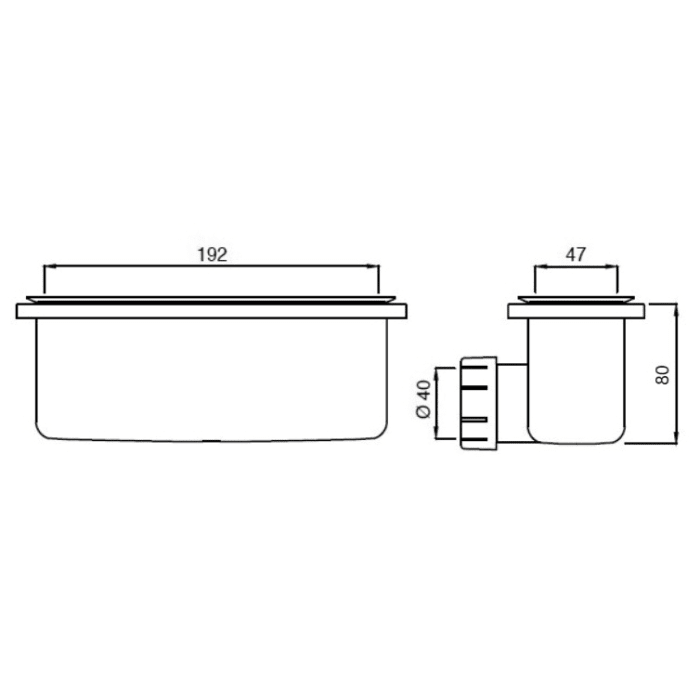 Ideal Standard Ultra Flat New Ablaufgarnitur mit Abdeckung