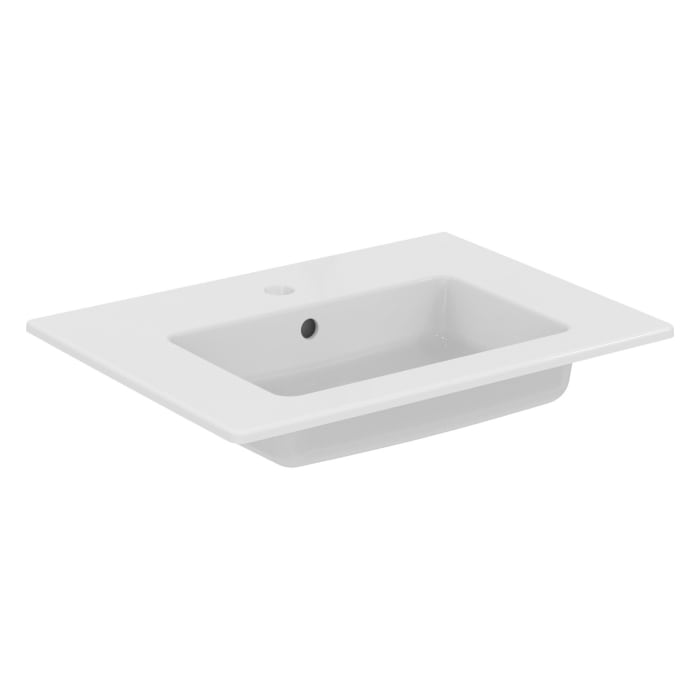 Ideal Standard Eurovit Waschtisch, 1 Hahnloch, mit Überlauf, 61 x 45 x 14 cm