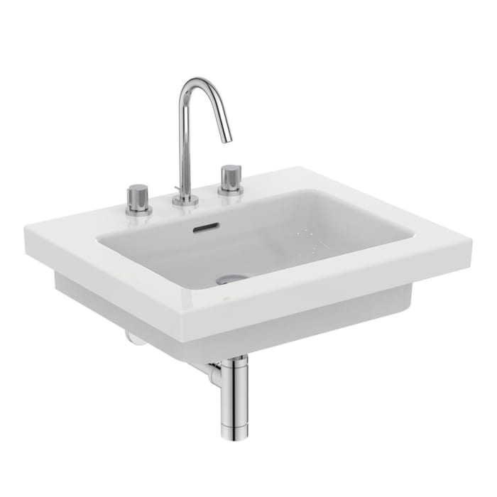 Ideal Standard Extra Möbelwaschtisch, 3 Hahnlöcher, 61 cm