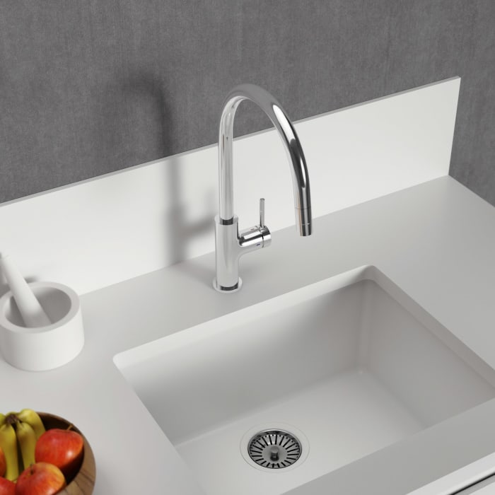 Ideal Standard Ceraline Nuovo Küchenarmatur Ausladung 21,5 cm, 1-Funktionshandbrause