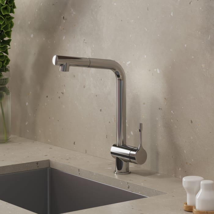 Ideal Standard CERALOOK Küchenarmatur, ausziehbare Handbrause