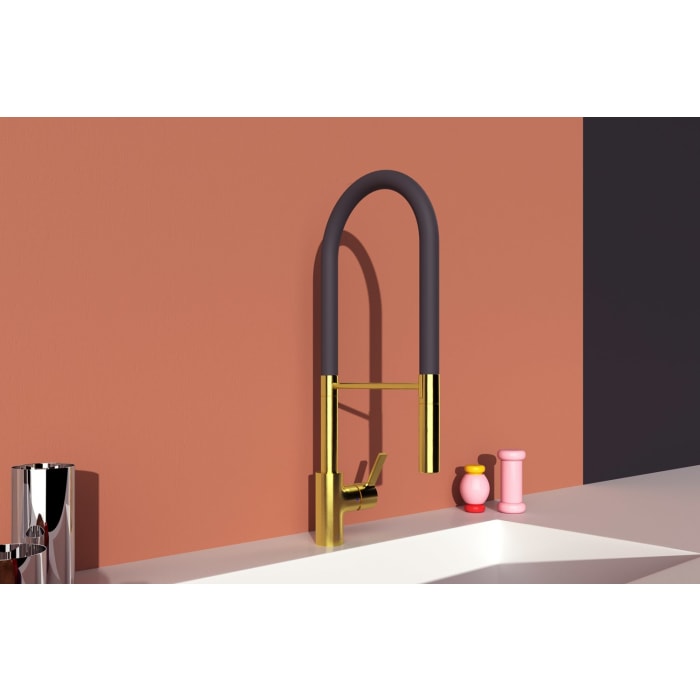 Ideal Standard Gusto Küchenarmatur Ausladung 22,5 cm Semi-Pro 2-Funktionsbrause Höhe 60,4 cm