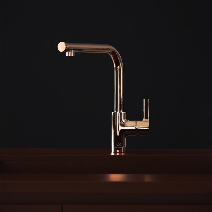 Ideal Standard Gusto Küchenarmatur Ausladung 23,2 cm L-Auslauf mit Seife