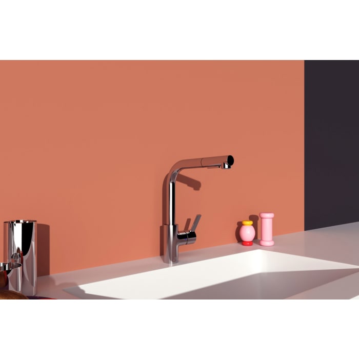 Ideal Standard Gusto Küchenarmatur Ausladung 23,5 cm L-Auslauf 2F-Brause