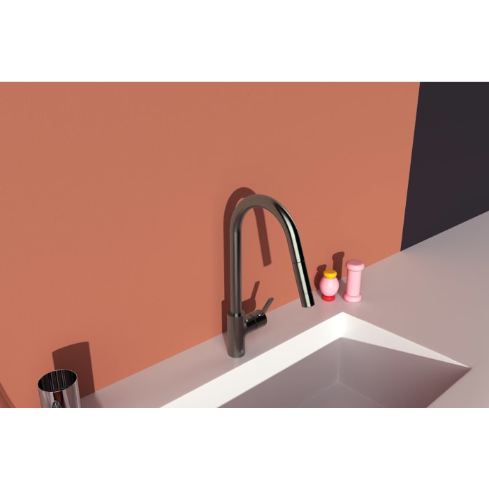 Ideal Standard Gusto Küchenarmatur Ausladung 24,1 cm 2-Funktions-Brause