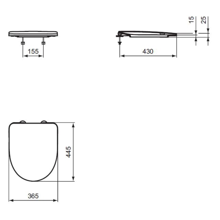 Ideal Standard i.life A WC-Sitz runde Form, abnehmbar