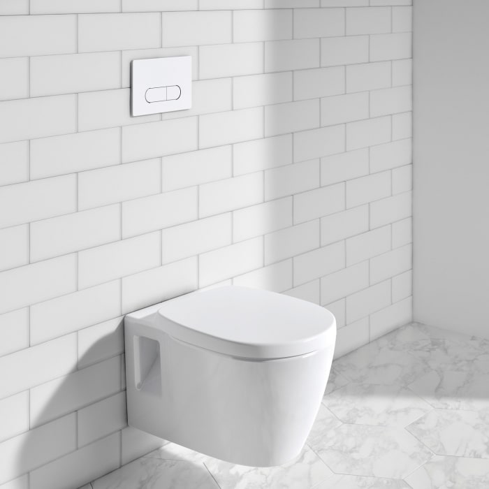 Ideal Standard ProSys Vorwand-Paket, WC-Element, WC RimLS Connect und Platte Oleas M1