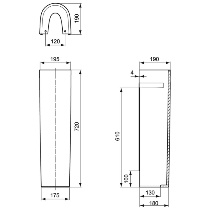 Ideal Standard Connect Standsäule für Waschtische