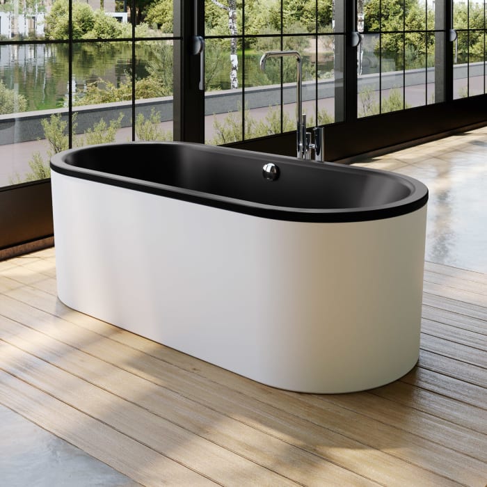 Kaldewei CLASSIC DUO OVAL freistehend Mod. 111-7 Badewanne mit Schürze 180 x 80 cm