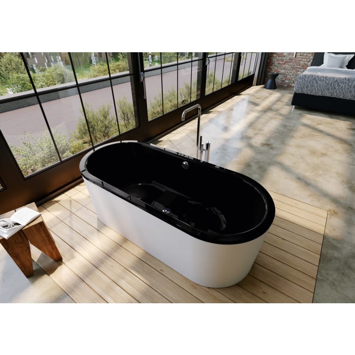 Kaldewei CLASSIC DUO OVAL freistehend Mod. 111-7 Badewanne mit Schürze 180 x 80 cm, mit Perl-Effekt