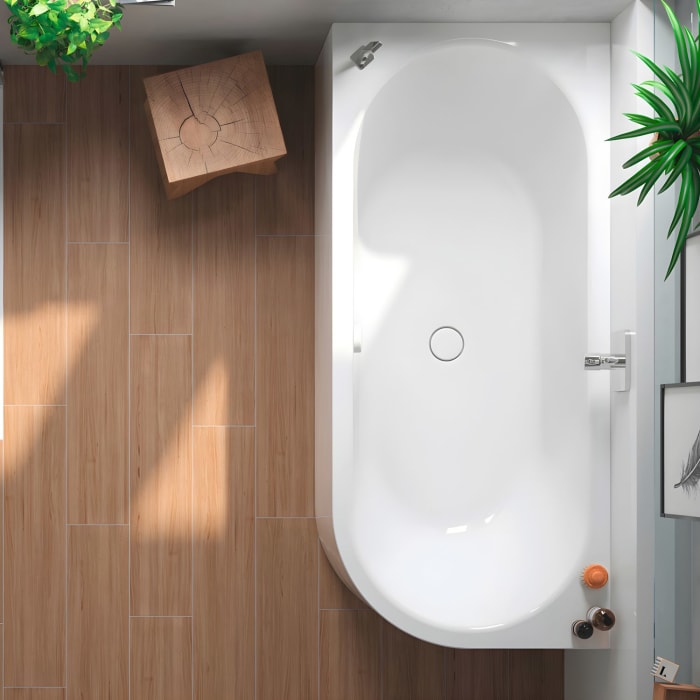 Kaldewei MEISTERSTÜCK CENTRO DUO 1 RECHTS Mod. 1137-4041 Badewanne 180 x 80 cm, mit Invisible Grip und Füllfunktion