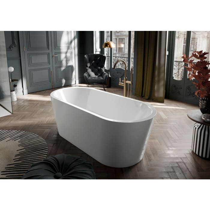 Kaldewei MEISTERSTÜCK CLASSIC DUO OVAL Mod. 1111-4002 Badewanne 180 x 80 cm, mit Invisible Grip und Garnitur KA 4002