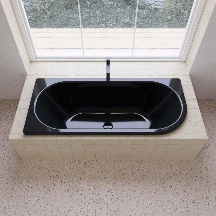 Kaldewei CENTRO DUO 1 RECHTS Mod. 137 Eckbadewanne 180 x 80 cm, rechts abgerundet und mit Grifflöcher