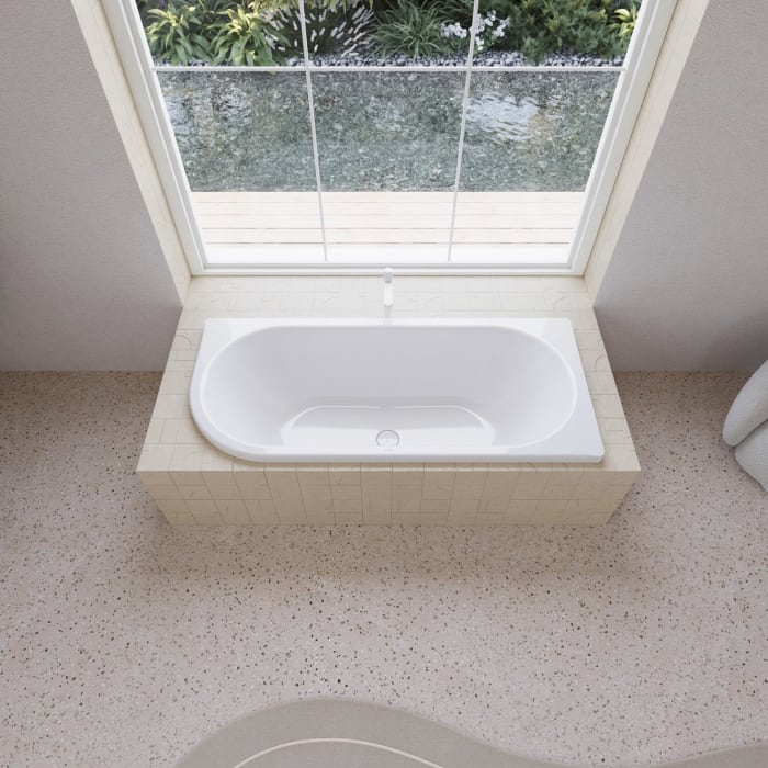 Kaldewei CENTRO DUO 1 LINKS Mod. 129 Eckbadewanne 170 x 75 cm, links abgerundet, mit Invisible Grip