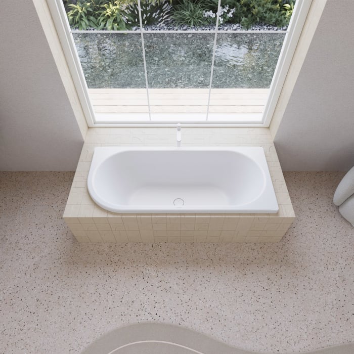 Kaldewei CENTRO DUO 1 LINKS Mod. 129 Eckbadewanne 170 x 75 cm, links abgerundet und mit Grifflöcher