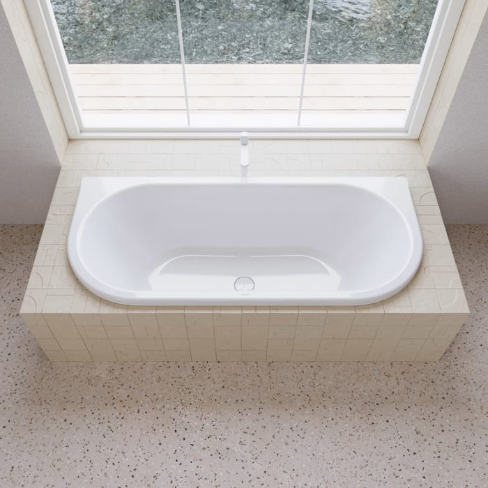 Kaldewei CENTRO DUO 2 Mod. 135 Badewanne 180 x 80 cm, links und rechts abgerundet, mit Invisible Grip