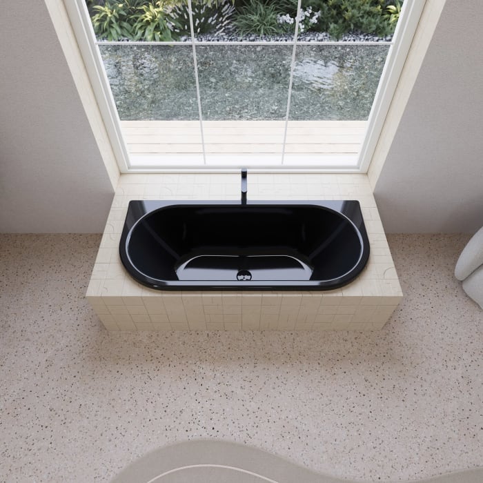 Kaldewei CENTRO DUO 2 Mod. 135 Badewanne 180 x 80 cm, links und rechts abgerundet, mit Perl-Effekt und Grifflöcher