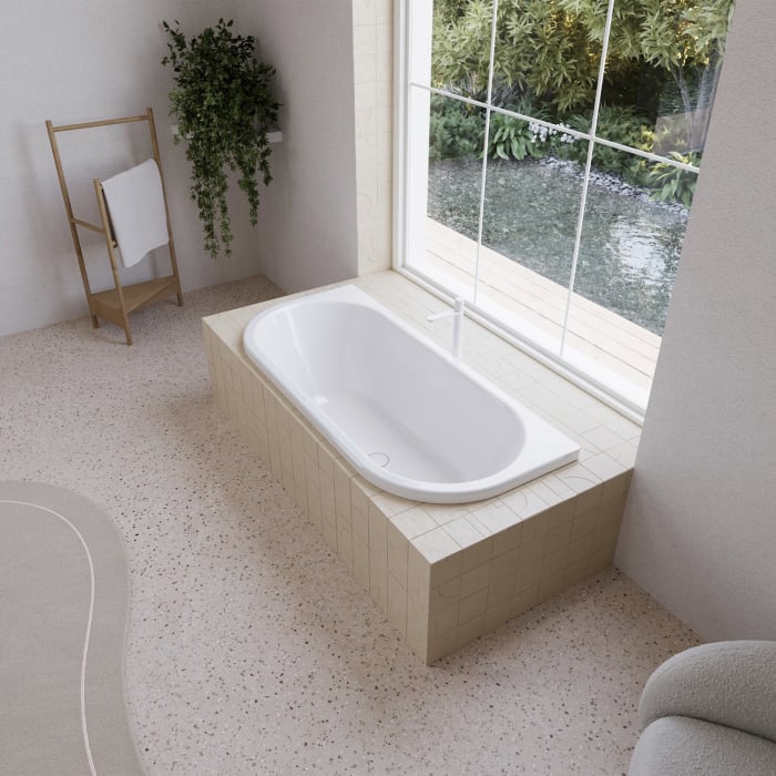 Kaldewei CENTRO DUO 2 Mod. 135 Badewanne 180 x 80 cm, links und rechts abgerundet, mit Invisible Grip