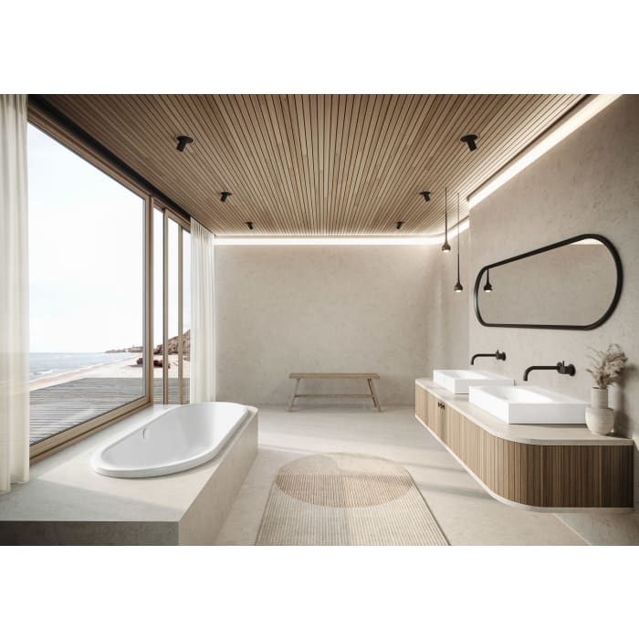 Kaldewei CENTRO DUO OVAL Mod. 128-1 Badewanne 180 x 80 cm, mit Perl-Effekt und Grifflöcher