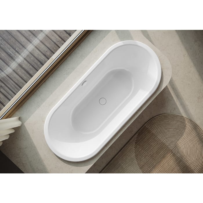 Kaldewei CENTRO DUO OVAL Mod. 128-1 Badewanne 180 x 80 cm, mit Invisible Grip