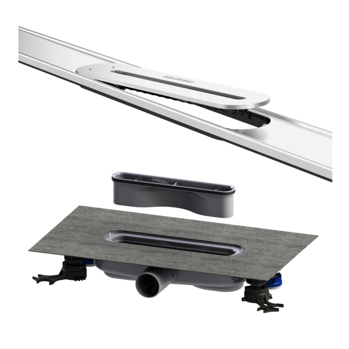 Kaldewei FLOW Duschrinnen-Set 150 cm Ablauf horizontal flat