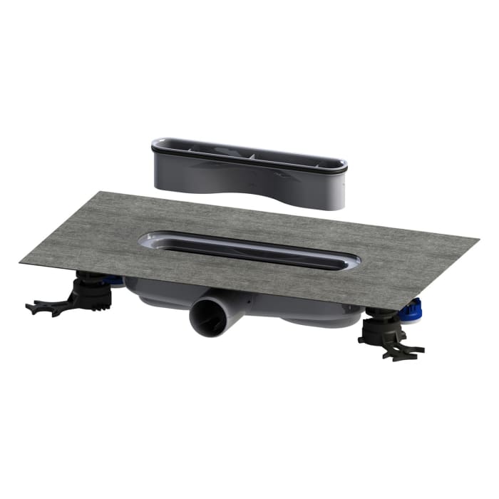 Kaldewei FLOW Duschrinnen-Set 150 cm Ablauf horizontal flat