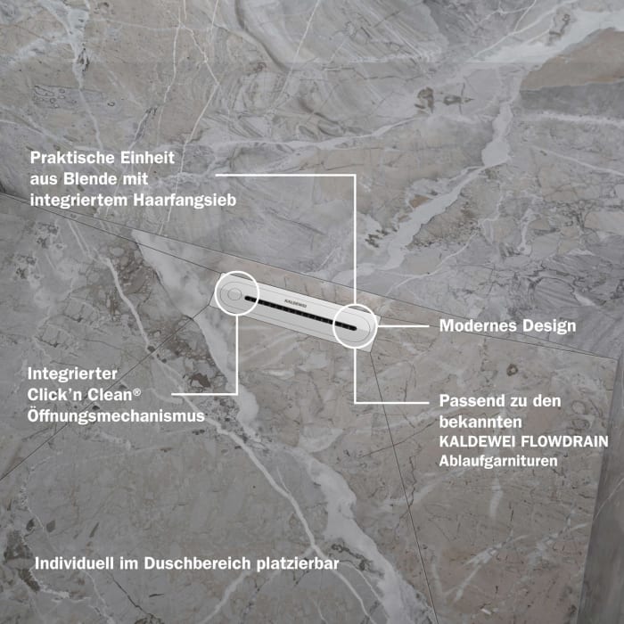 Kaldewei FLOWPOINT ZERO 2410 Duschablauf 23,3 x 6 cm
