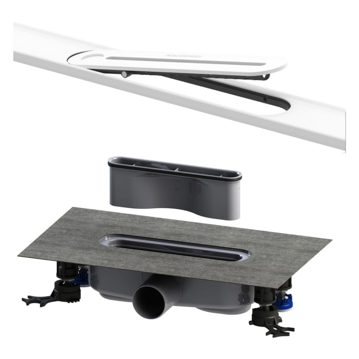 Kaldewei FLOW Duschrinnen-Set 120 cm Ablauf horizontal regular