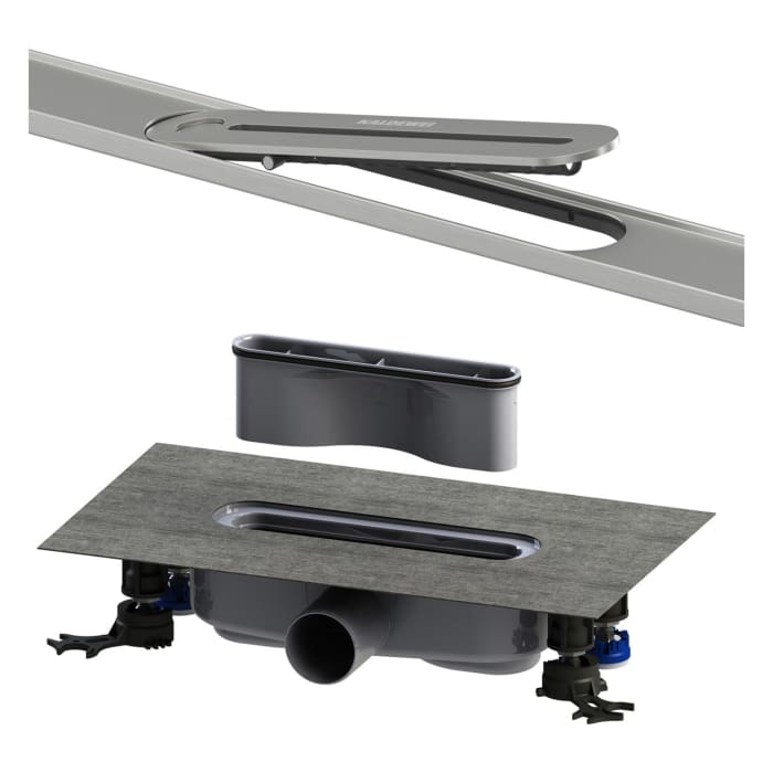 Kaldewei FLOW Duschrinnen-Set 120 cm Ablauf horizontal regular