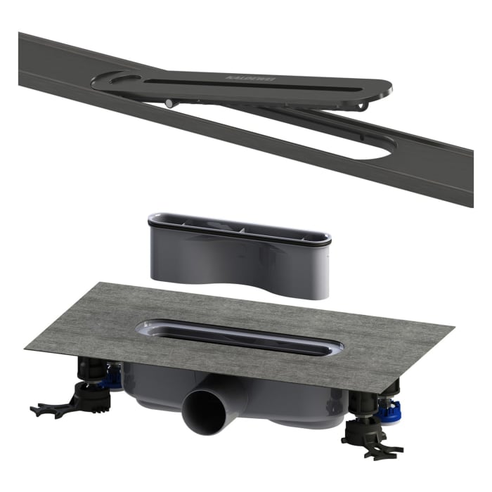 Kaldewei FLOW Duschrinnen-Set 120 cm Ablauf horizontal regular