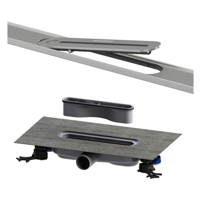 Kaldewei FLOW Duschrinnen-Set 150 cm Ablauf horizontal flat