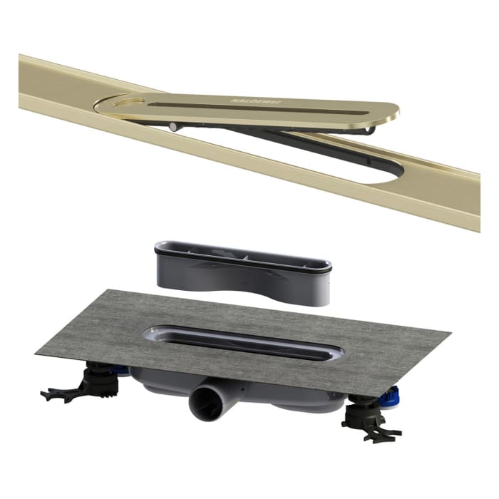 Kaldewei FLOW Duschrinnen-Set 150 cm Ablauf horizontal flat