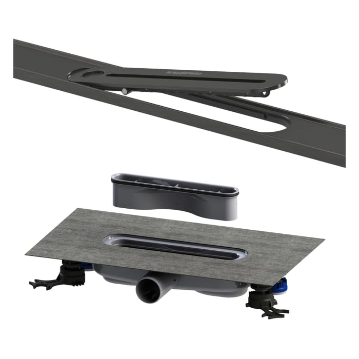 Kaldewei FLOW Duschrinnen-Set 150 cm Ablauf horizontal flat