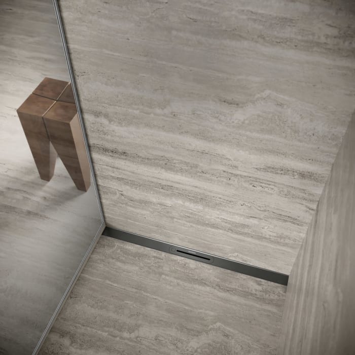 Kaldewei FLOW Duschrinnen-Set 120 cm Ablauf horizontal flat