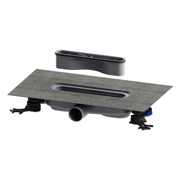 Kaldewei FLOW Duschrinnen-Set 90 cm Ablauf horizontal flat