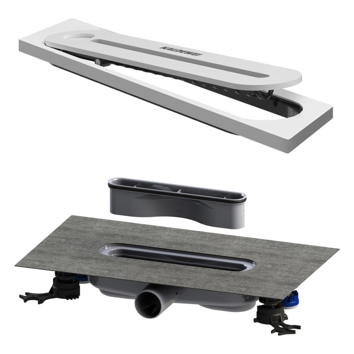 Kaldewei FLOWPOINT-Set Punktablauf 2410 mit FLOWDRAIN 4204 horizontal flat