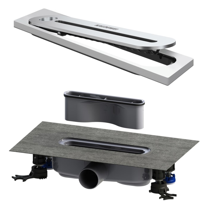 Kaldewei FLOWPOINT-Set Punktablauf 2410 mit FLOWDRAIN 4203 horizontal regular