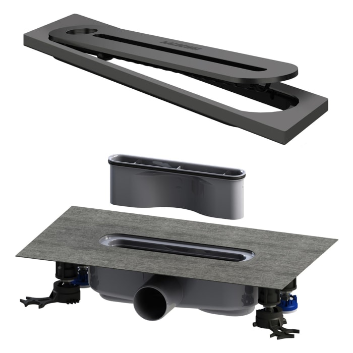 Kaldewei FLOWPOINT-Set Punktablauf 2410 mit FLOWDRAIN 4203 horizontal regular