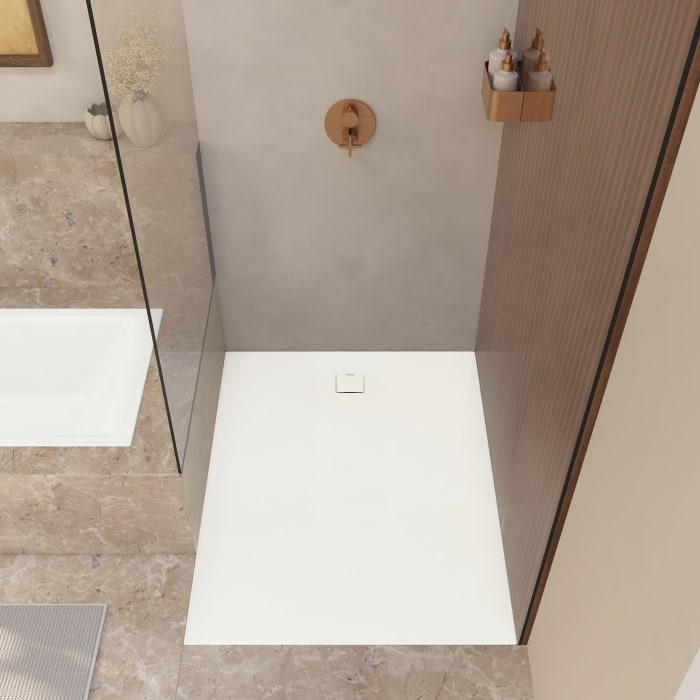 Kaldewei ALUVIA 3254 Duschwanne 80 x 100 cm mit SolidLite und Invisible Grip